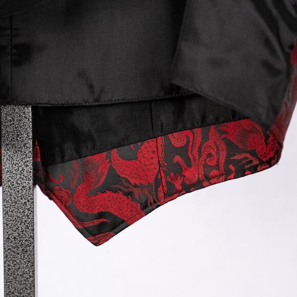 WAHMAKER Men's Western Frontier Vest Red Black Dragon Tapestry Size XL USA Made - Picture 7 of 8